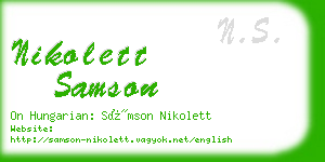 nikolett samson business card